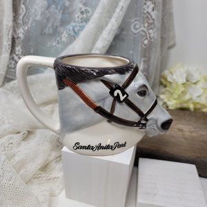 Santa Anita Park race tract Porcelain Horse Head Coffee Mug Vintage
